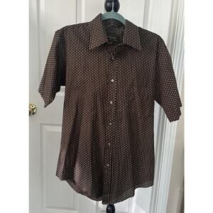 Men’s Hennessy By Van Heusen Short Sleeve Collard Shirt Size 15 1/2